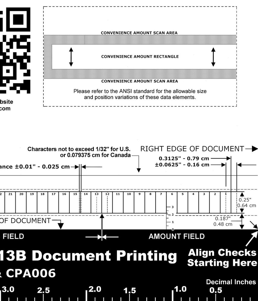 MICR Check Position Gauge