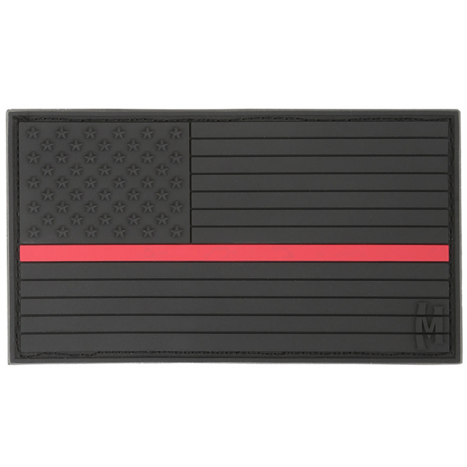 PVC Morale Patch - MAXPEDITION - US FLAG - STANDARD - FIRE EMS - RED Line