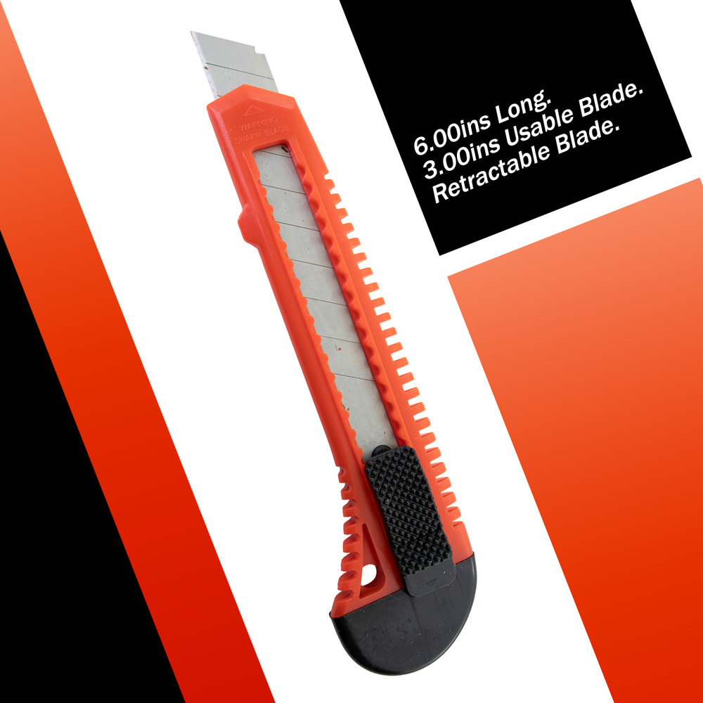 20x Bulk Red Utility Knife Box Cutters Snap Off Blade