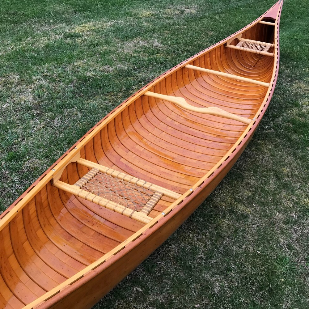 Vintage Rheaume Cedar Canoe