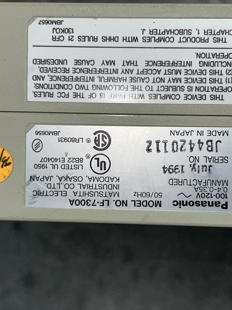 Panasonic JBM0496 External Multi Function Drive LF-7300A