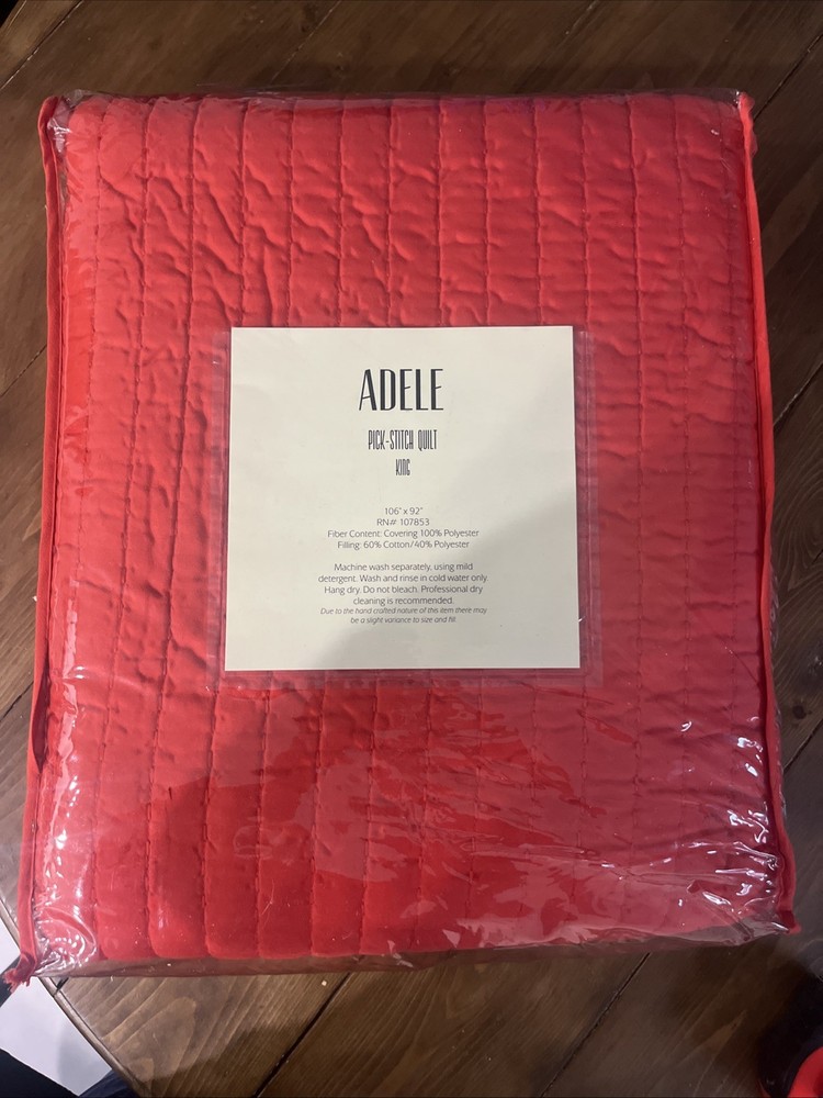 Adele Puck-stitch Quilt King Size Orange