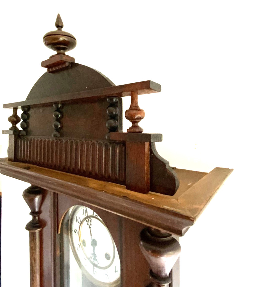 Antique Regulator Wall Clock with Gustav Becker Movement, Germany 1900s