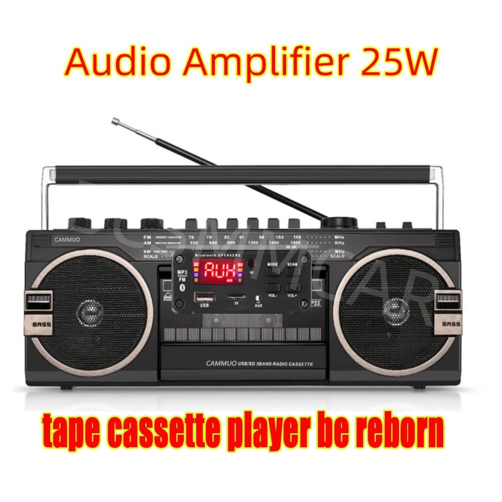 Bluetooth 5.0 Decoder Board MP3 Player 12V Car FM Radio Module Speaker 2x25W