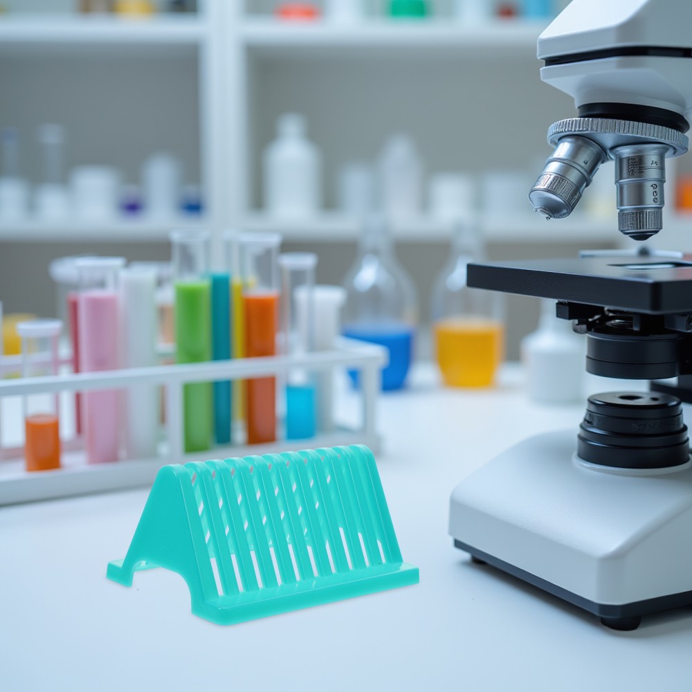 2pcs Microscope Slides Rack: Glass Slide Drying Stand - Lab Rack Draining Shelf