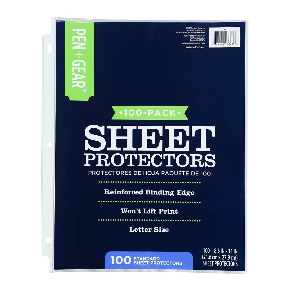 Pen Gear Sheet Protectors 100-Pack