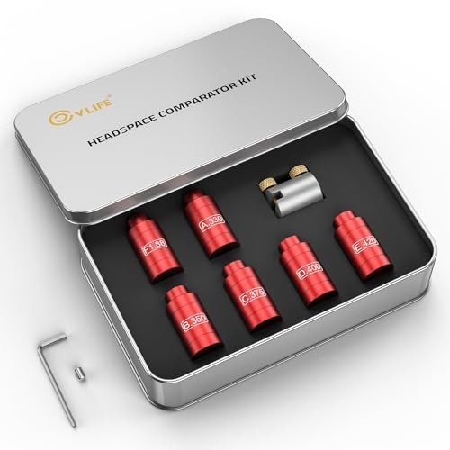 Headspace & Seating Depth Comparator Kit - 14 Inserts, 6 Bushings, Precision Mea