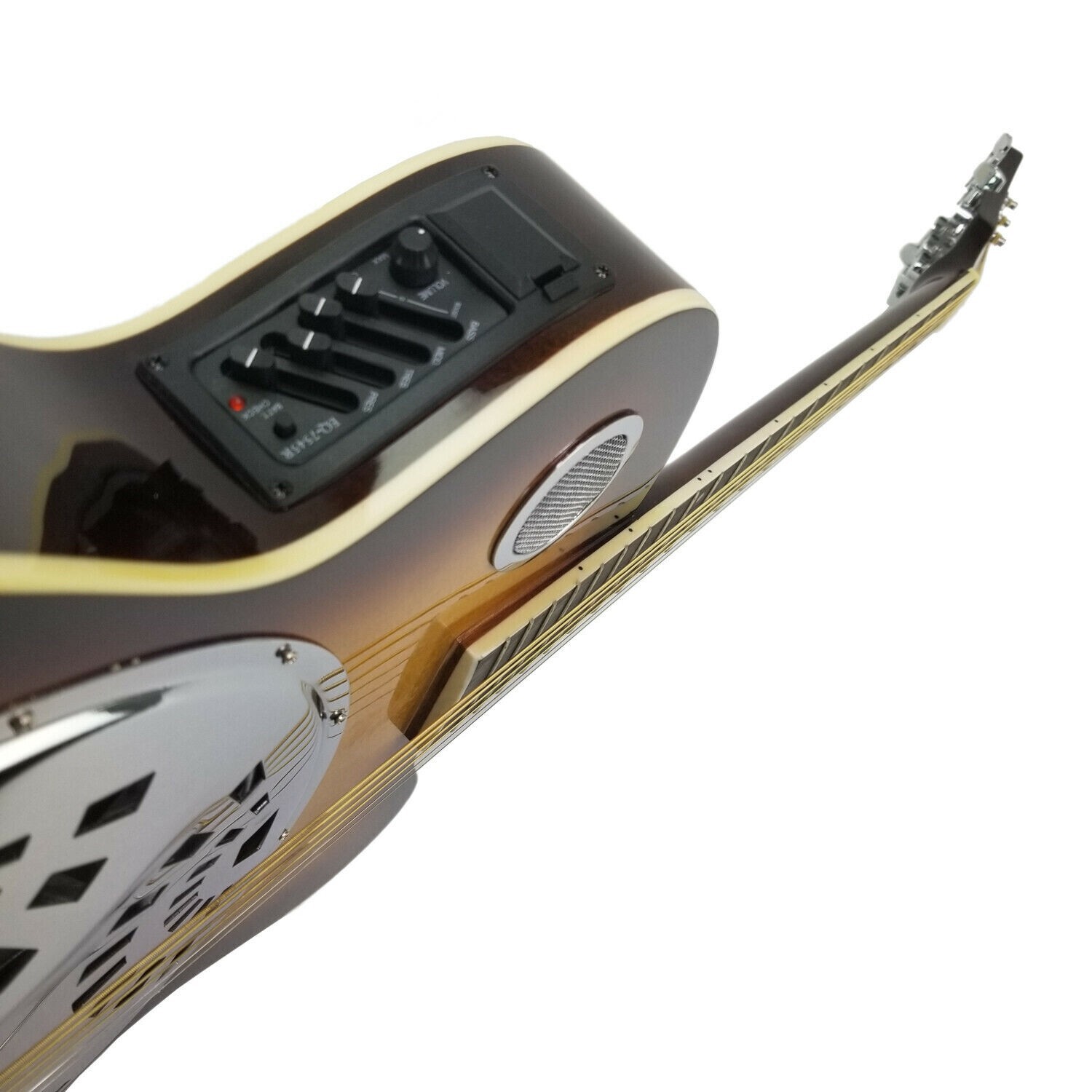 Steel Pan Acoustic Electric Resonator Guitar in Deluxe Padded Soft Carry Gig Bag