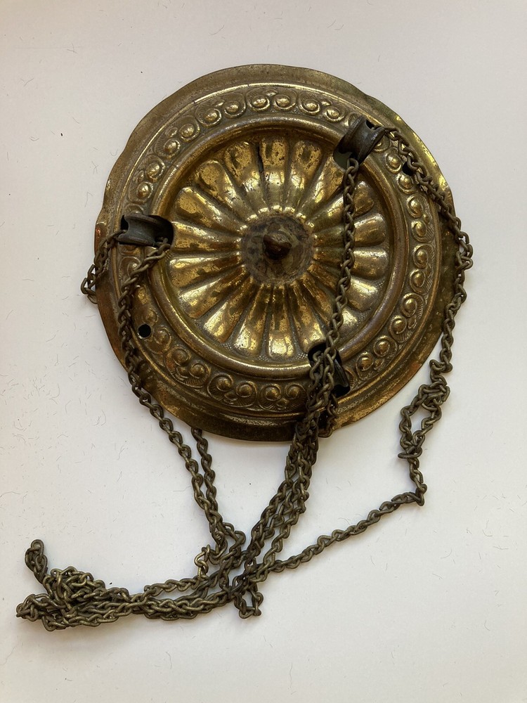 Antique Victorian Ruby Swirl Hall Light