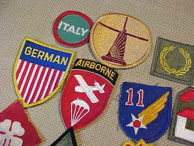 ORIGINAL WWII PATCH LOT - AIRBORNE / ITALY ETC