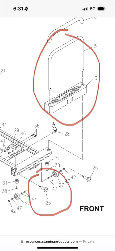 Aero Pilates Reformer Locking Knobs 2ea