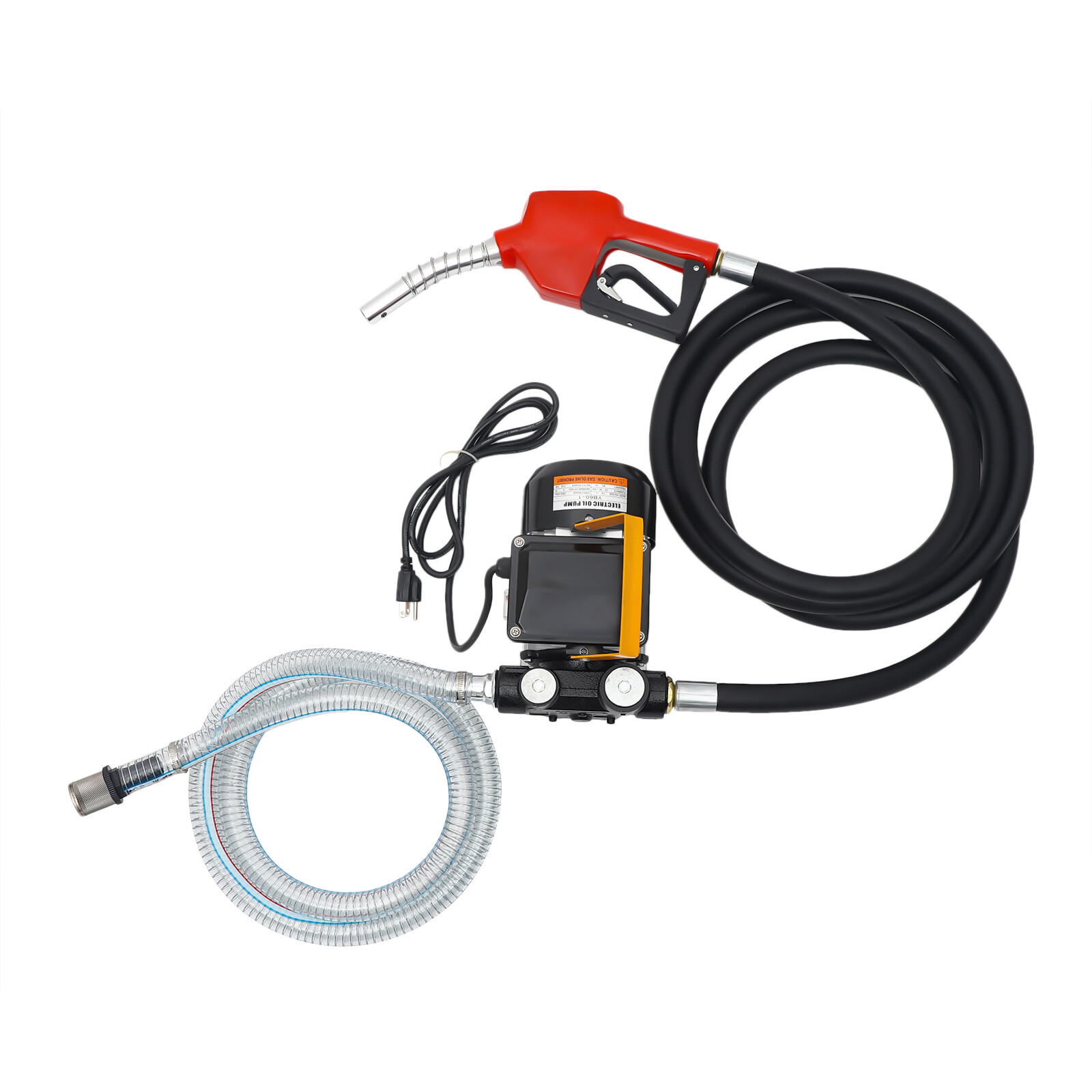 110V Electric Diesel Oil Fuel Transfer Pump Self-Priming Pume W/ Hose Nozzle Kit
