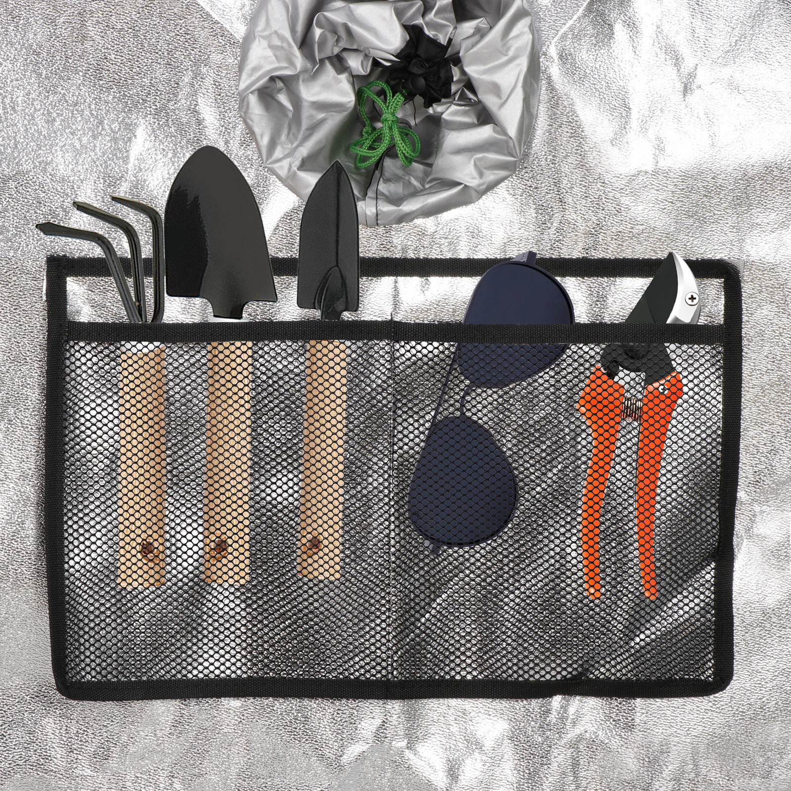 Hydroponic Grow Tent with Observation Window and Floor Tray for Plant Growing