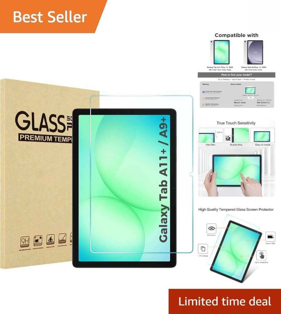 9H Scratch-Resistant Screen Protector for Galaxy Tab A11/A9 Plus 11 Inch Devices
