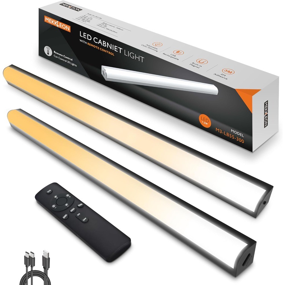 60 LED Under Cabinet Lighting Wireless with Remote and Motion Sensor Indoor,2000