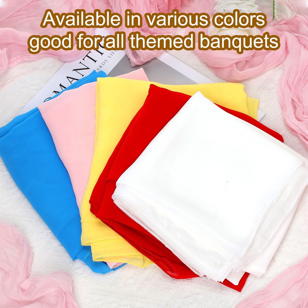 2 Pcs Grey Chiffon Table Runner 27.5" x 118" Romantic Table Runner