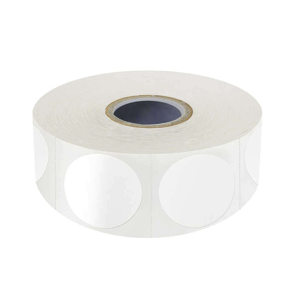 1500 PCS White Round Color Coding Circle Dots Inventory Stickers 1",