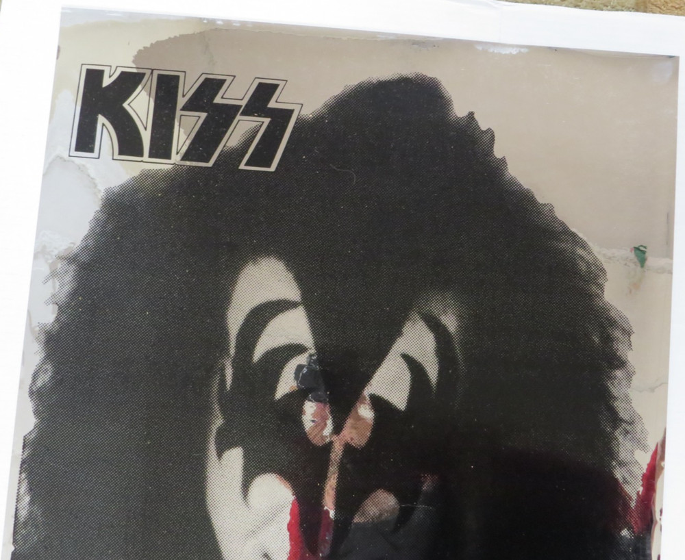 KISS GENE SIMMONS MYLAR POSTER 1977 AUCOIN