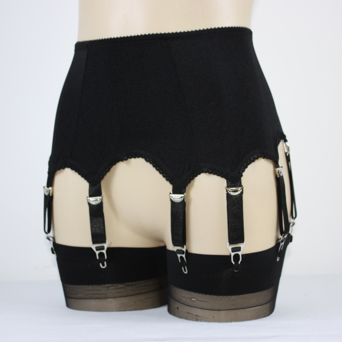 Alacki Retro Style 8 Straps Garter Belts Plain Color Suspender Belt Underwear