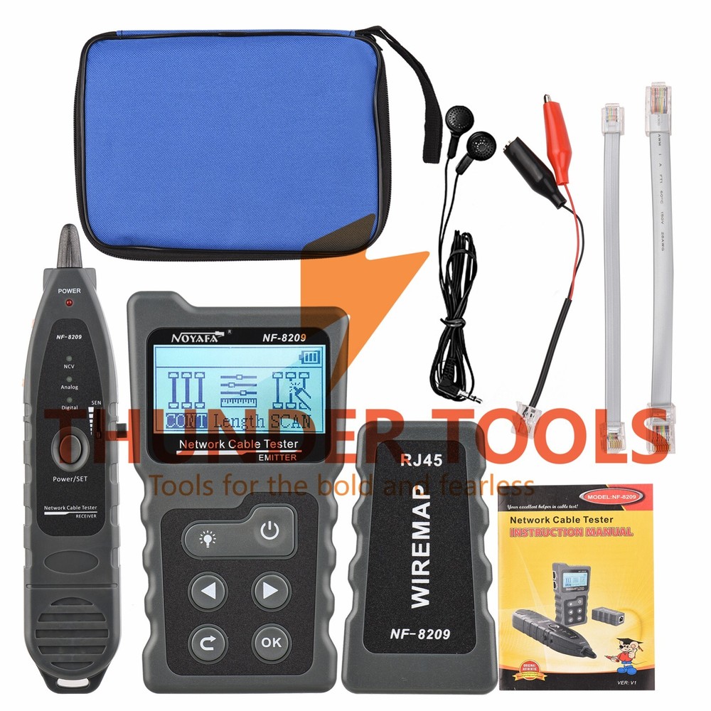 Thunder Tools Multi-functional LCD Network Cable Tester Wire Tracker PoE