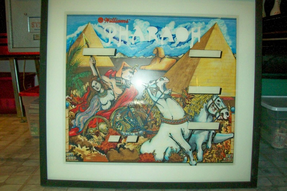 Original Alternate Backglass Artwork for Williams 1981 PHARAOH Pinball Machine