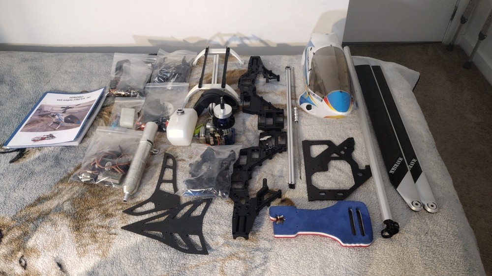 Hirobo SST-Eagle Freya X Spec 90 W Electronics & OS 70 Engine, Blades Included.