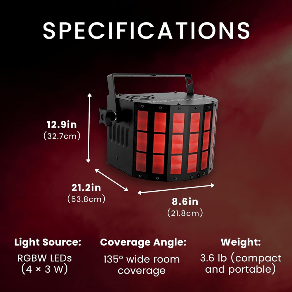 – Mini Kinta ILS Compact LED Derby Effect Light | RGBW Multi-Beam Output through