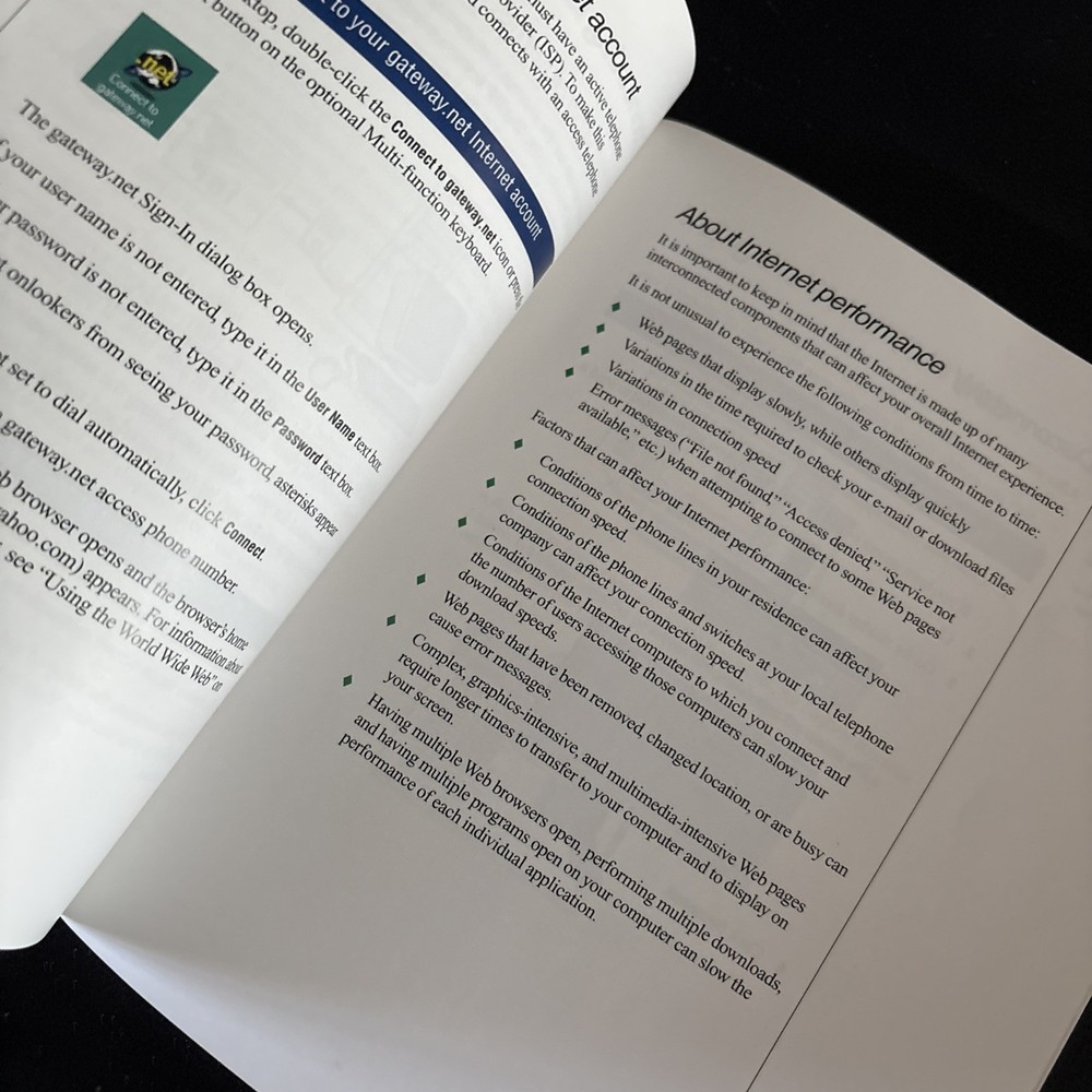 Using Your Gateway PC 1998 User Manual Guide booklets vintage computer books