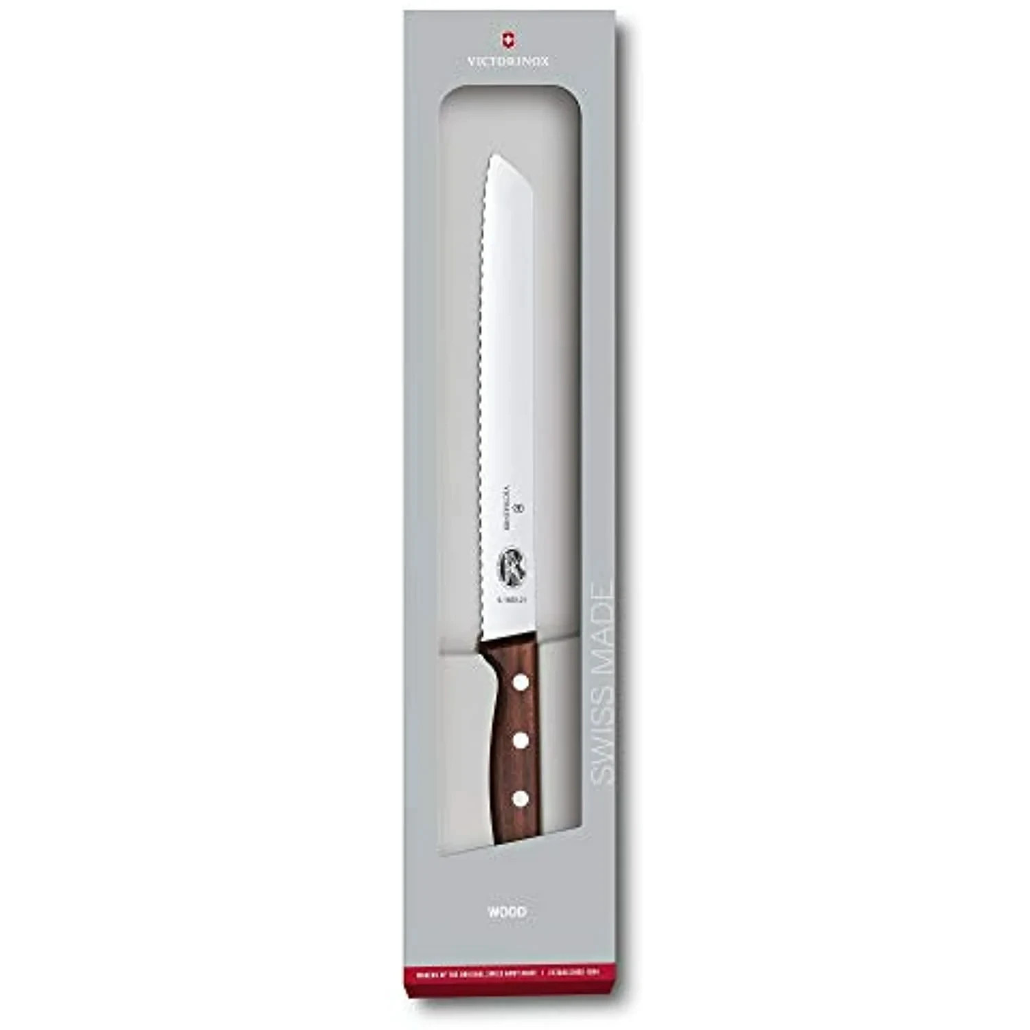 Victorinox 5163021RX1 8 inch Rosewood Serrated Edge Slant Tip Bread Knife