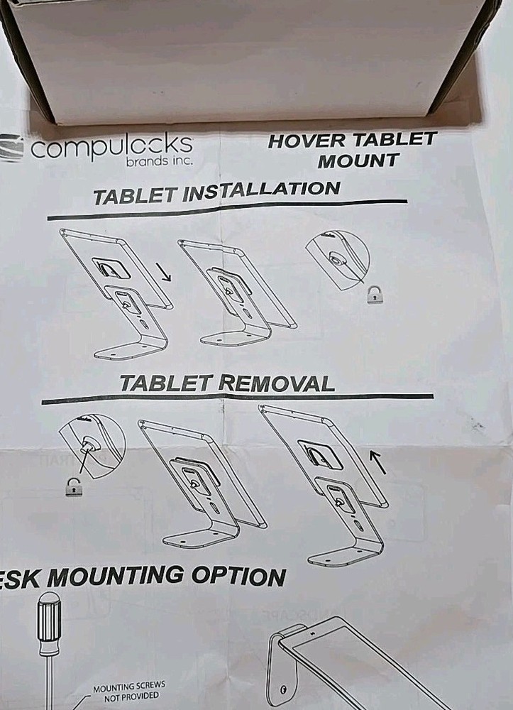 CompuLocks Tablet Phone Stand *MISSING PART READ* Holder Universal Display Mount