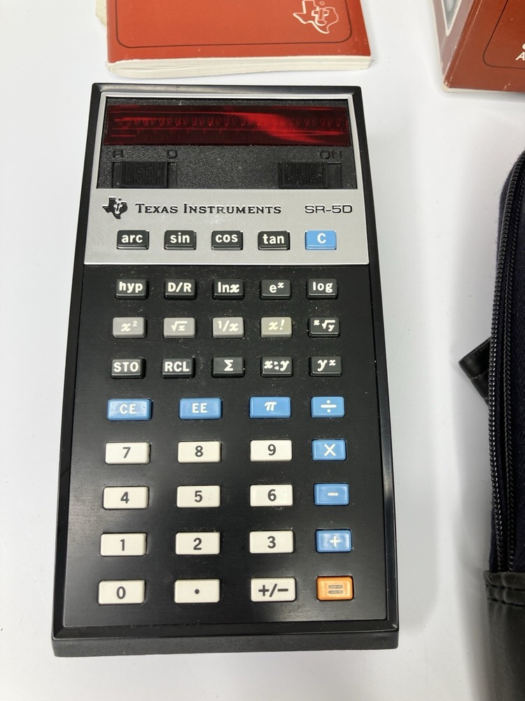 Vintage Texas Instruments SR-50 Slide Rule Calculator Case Box - Untested