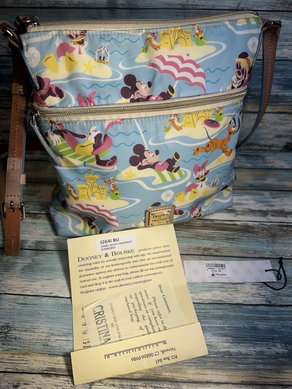 Disney x Dooney & Bourke Beach Nylon Letter Carrier Mickey PreOwned w/Tags