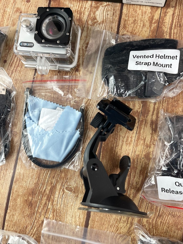 Action Savvy Camera And Attachments 007 New Open box