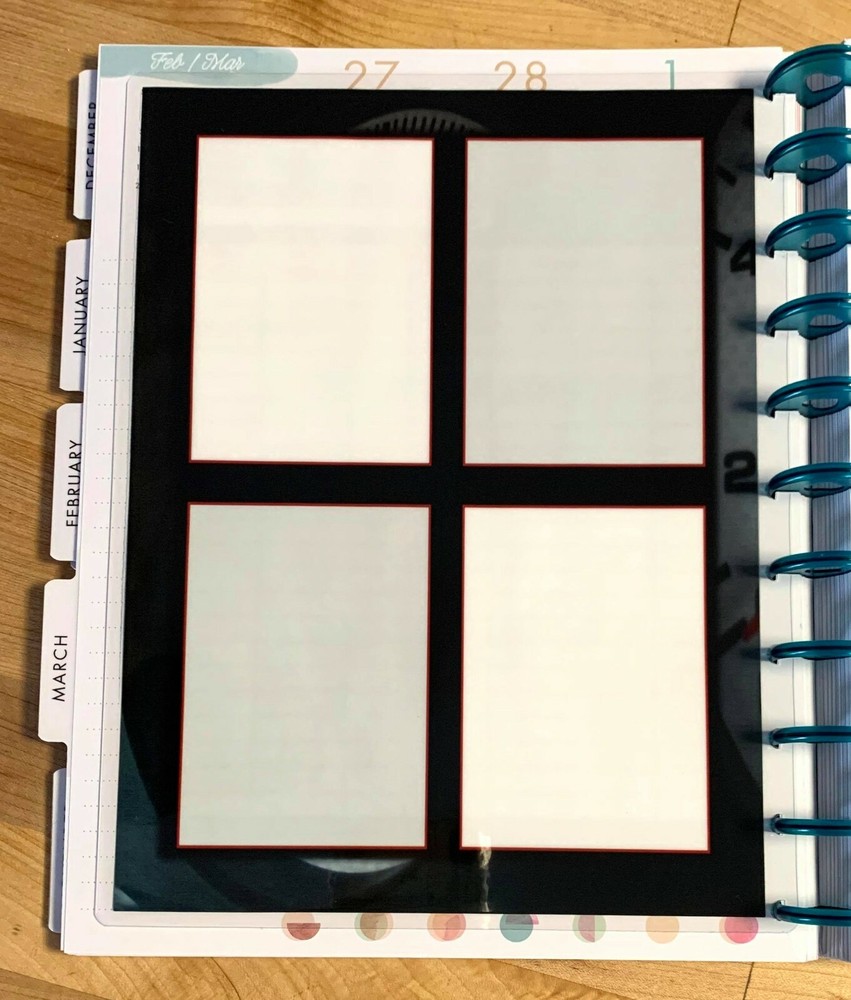 Mileage Tracker Two Sided Dashboard for use with the BIG Happy Planner