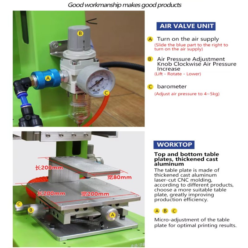 Screen Printing Machine Semi-automatic Pneumatic Desktop High-precision Inclined