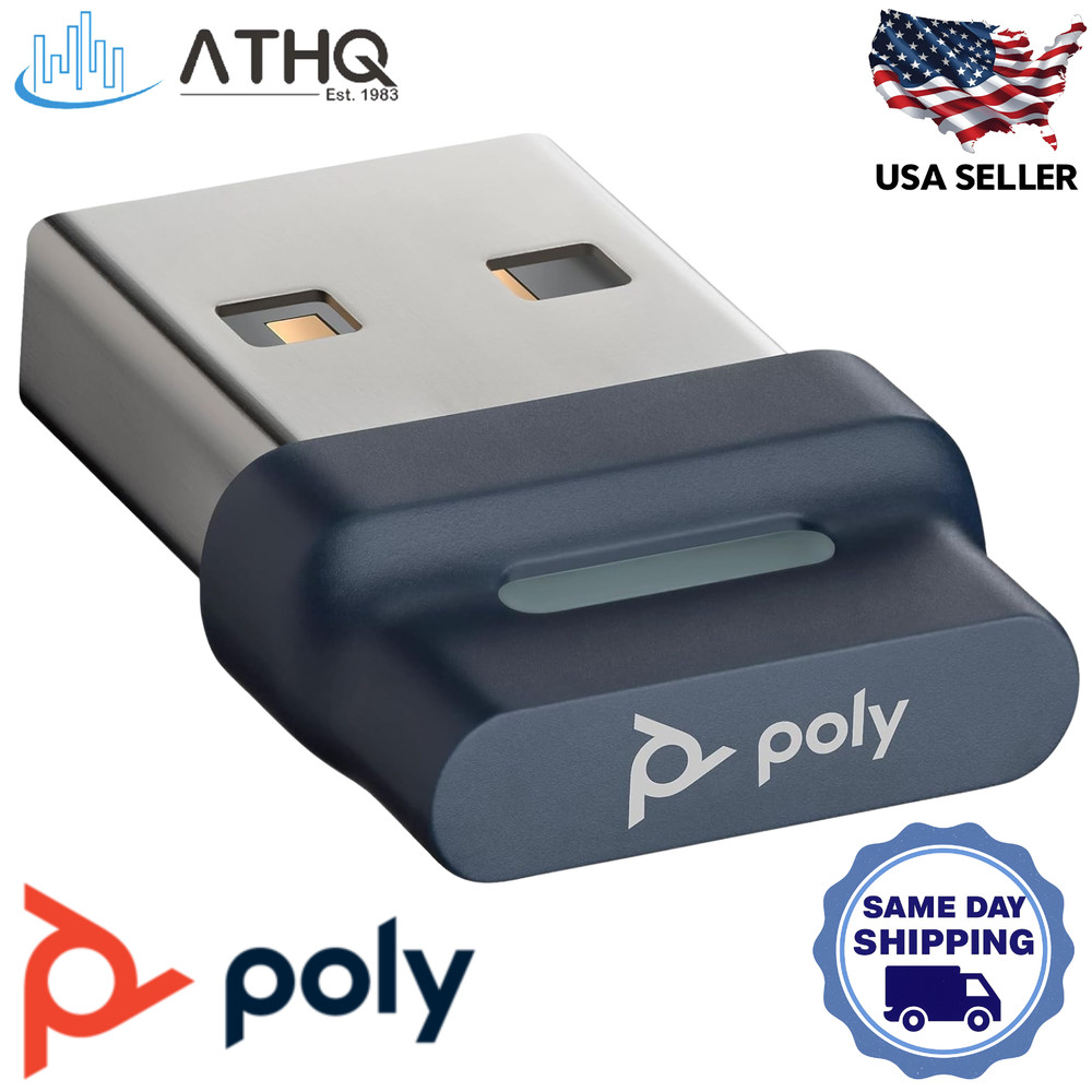 Poly BT700 USB-A Bluetooth 5.1 Adapter Wireless Dongle for Plantronics Headsets