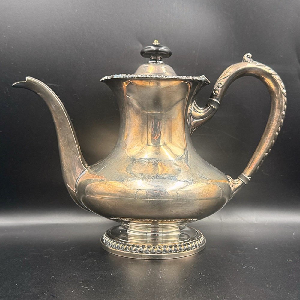 Antique English Silver Plate Teapot EPC Sheffield Style 8” Victorian