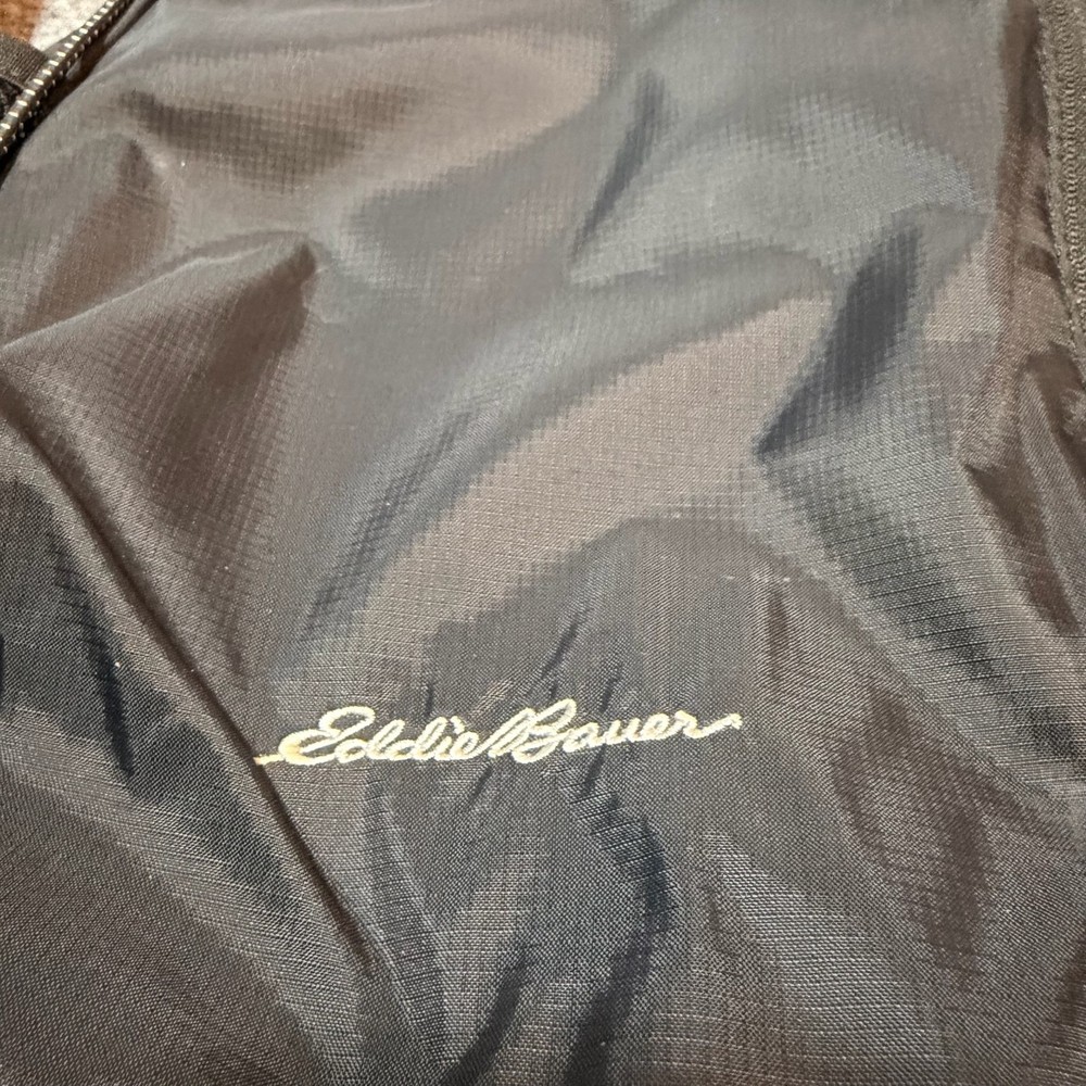 Eddie Bauer Backpack Black Sling Pack Bag Shoulder Straps Ripstop Zip Around