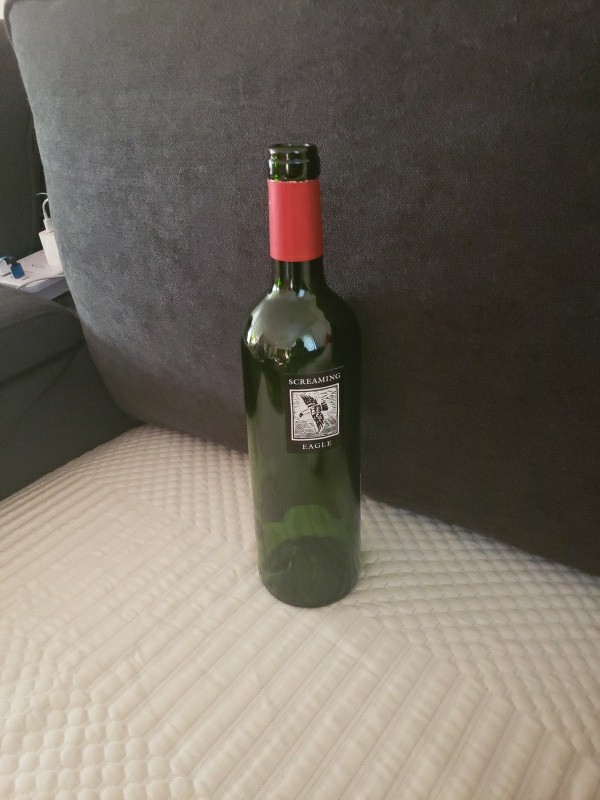 2003 Screaming Eagle Wine Empty Bottle with Cork.