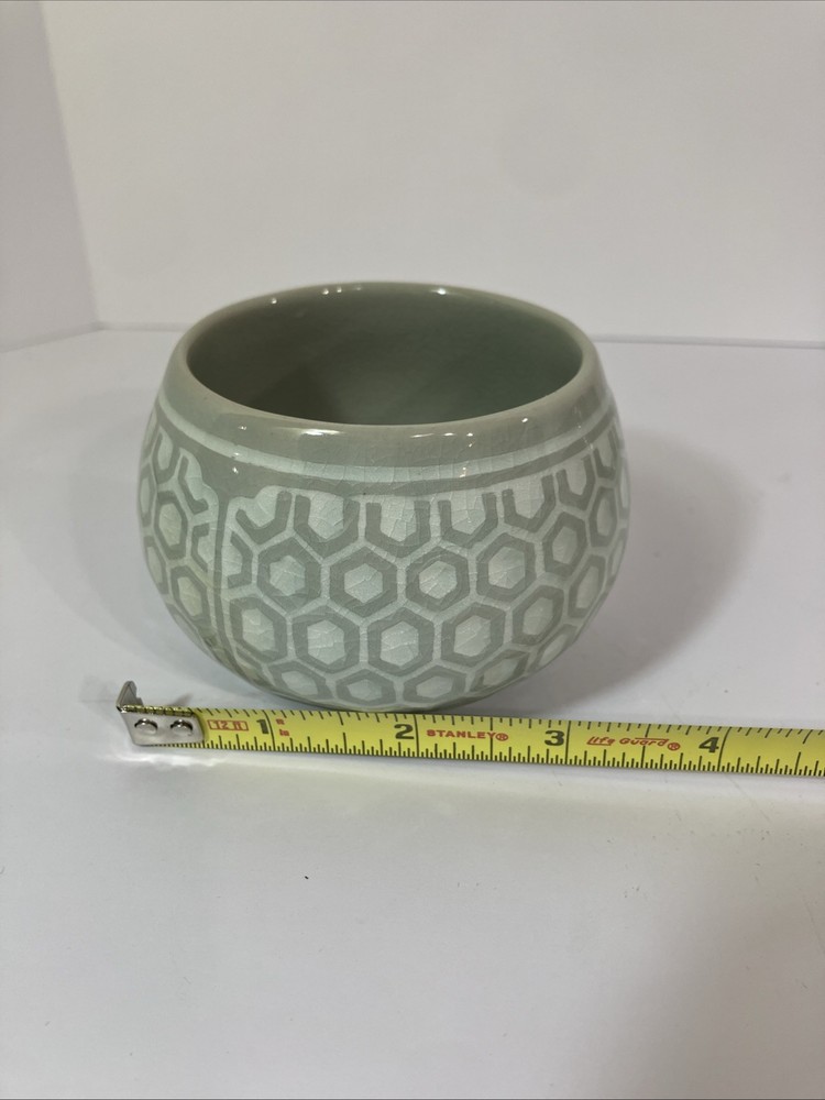 (2) Two Ceremonial Hexagonal Tea Cup Saucer Infuser Lid