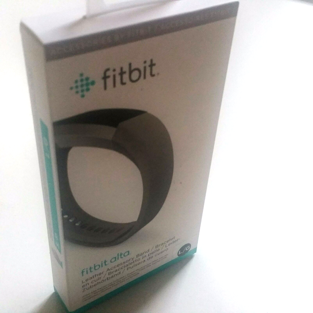 Fitbit Alta Leather Band Replacement Accessory Bracelet LARGE Grey Original NEW
