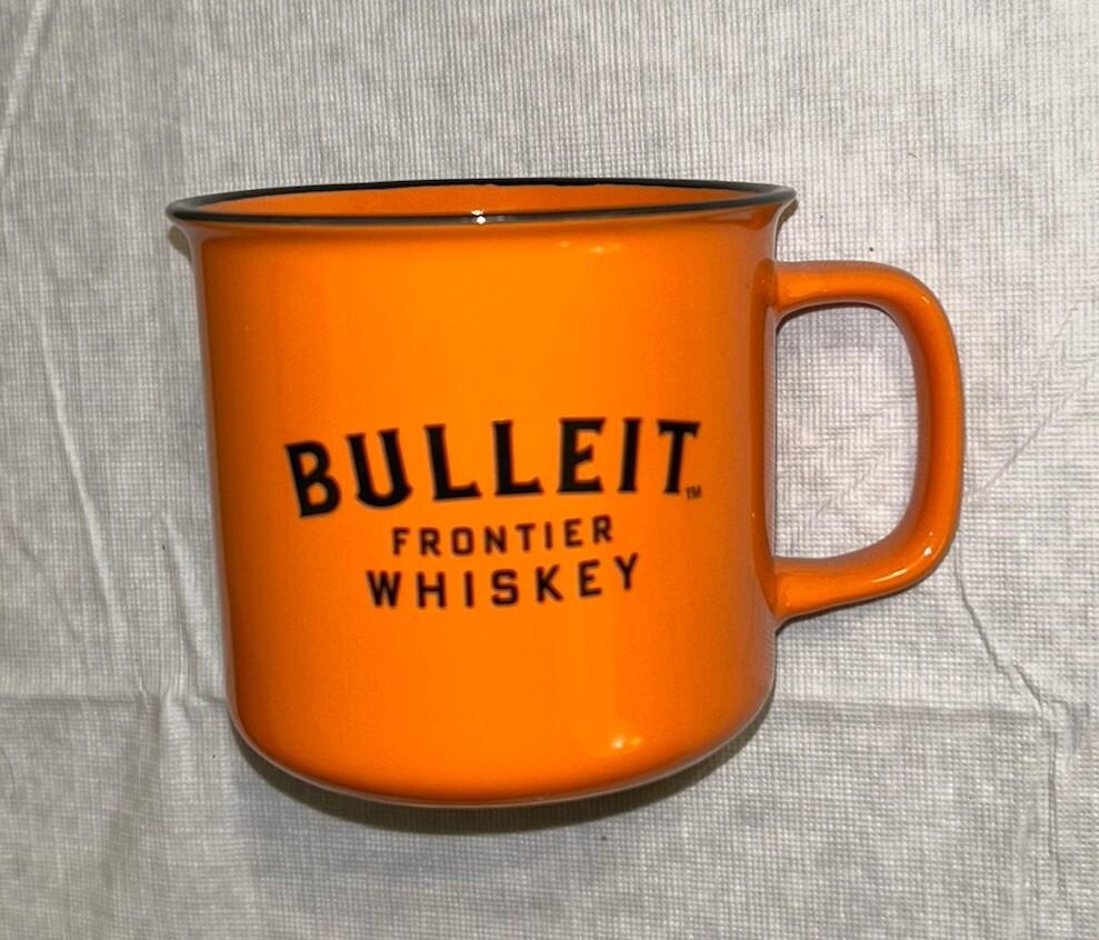 Bulleit Bourbon Orange Frontier Whiskey Ceramic Coffee Cup Mug