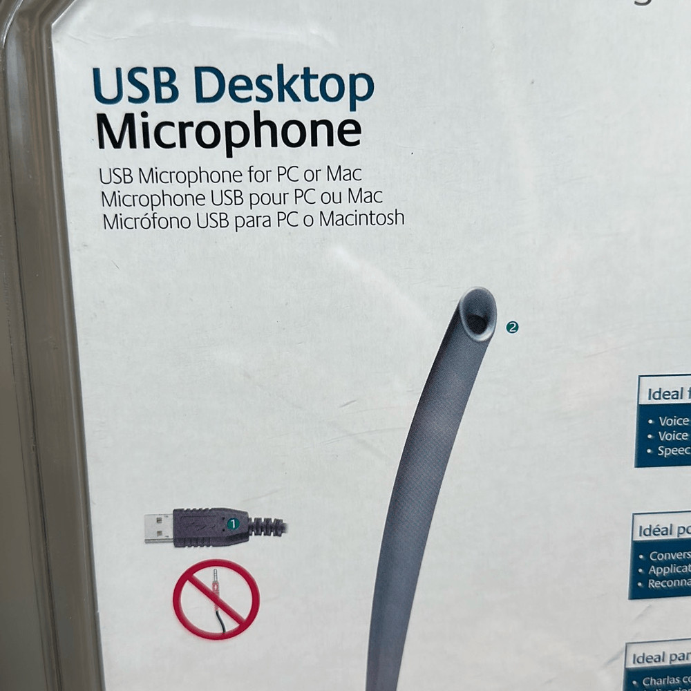 Logitech Consumer USB Desktop Microphone 980186-0403 for PC Mac NEW SEALED