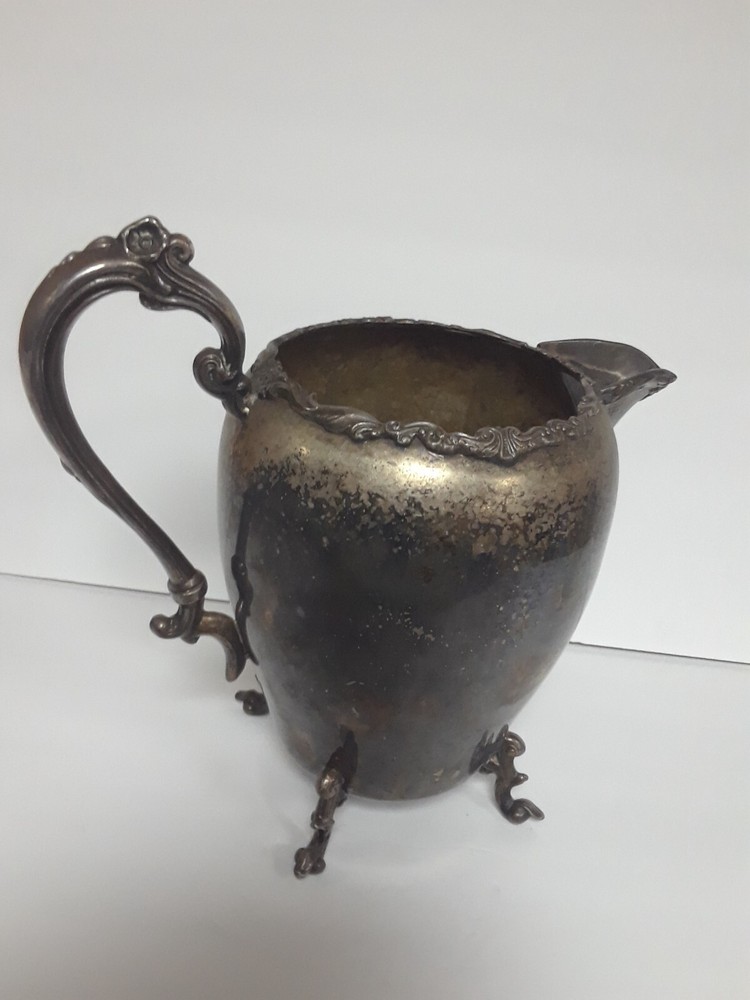 Antique Silver on Copper Creamer Jug