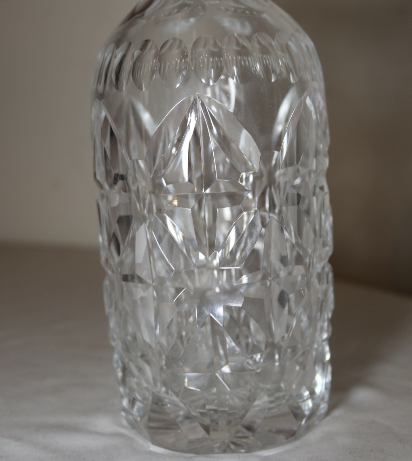 unique antique sterling silver cut clear crystal liquor wine gin decanter bottle