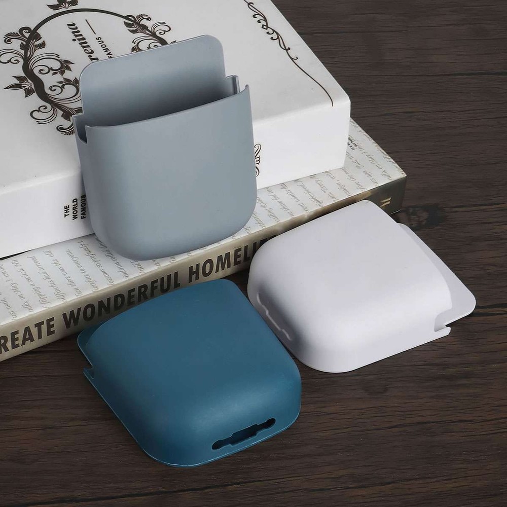 Wall Mounted Storage Box Remote Control Storage Case Tv Mobile Phone Plug Holder