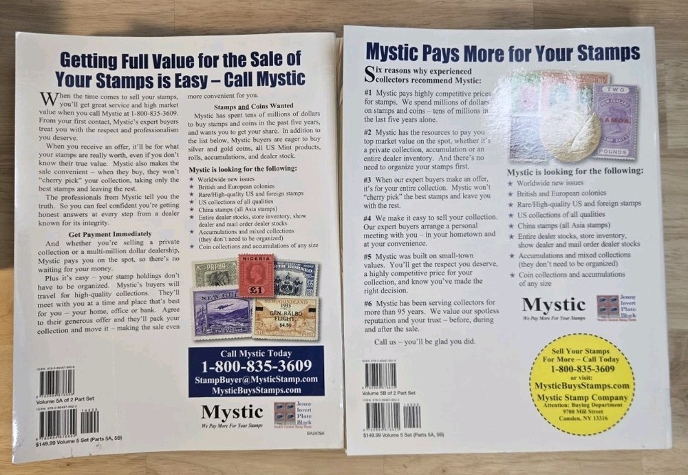 2023 Scott Stamp Catalog Volume 5 (Parts A & B) Essential Collector Reference...