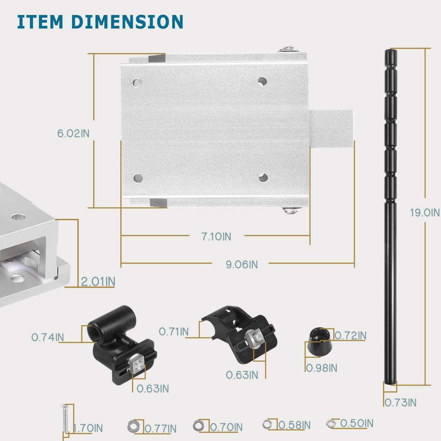 1810222 Talon Tilt Bracket for Minn Kota Shallow Water Anchor 8/10/12/15 Feet