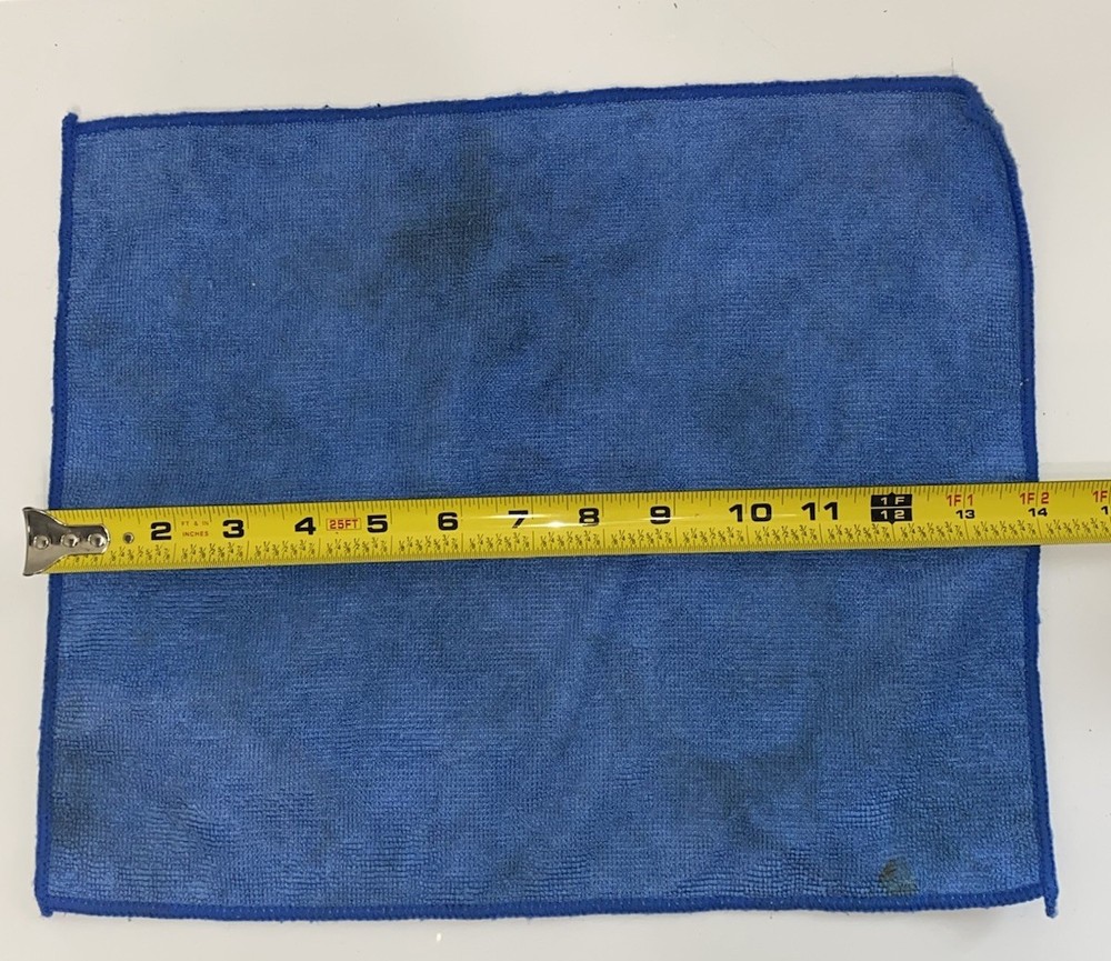 Used Blue Microfiber Cleaning Cloth – 14” x 12”