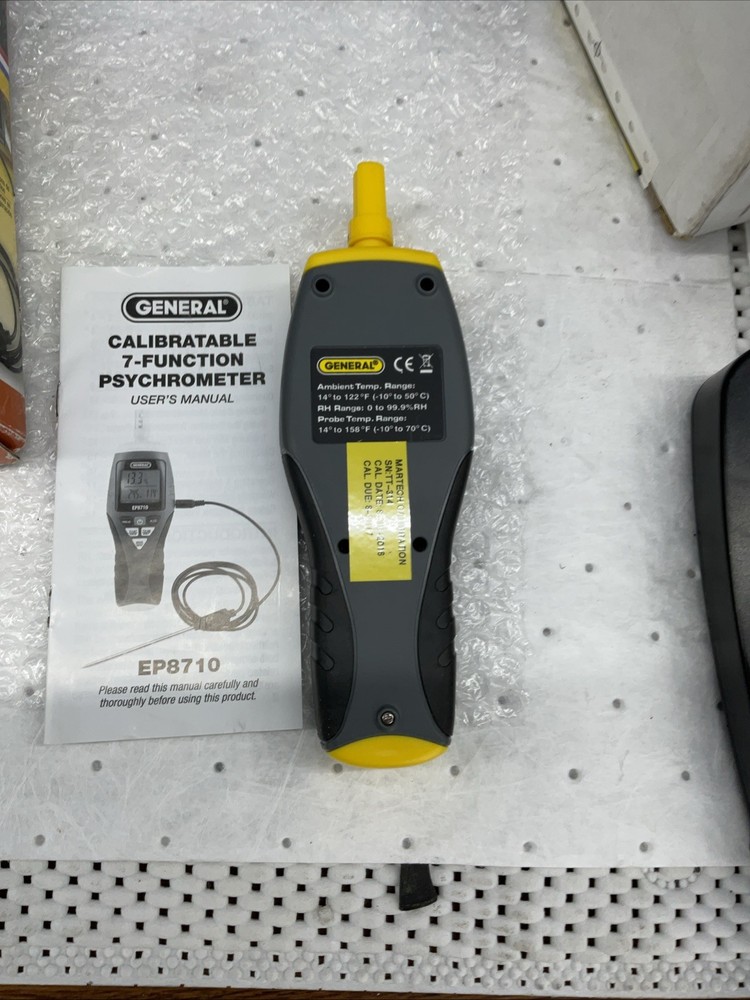 EP8710 Calibratable Multi-Function Digital Psychrometer, Wet Bulb Capable wit...